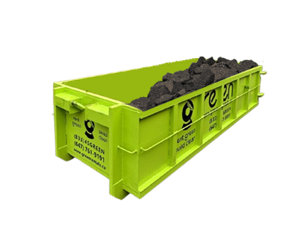 6 yard:  12’ Long 5’ Wide 2’6” High (up to 2 Ton)