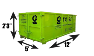 6 yard bin with size